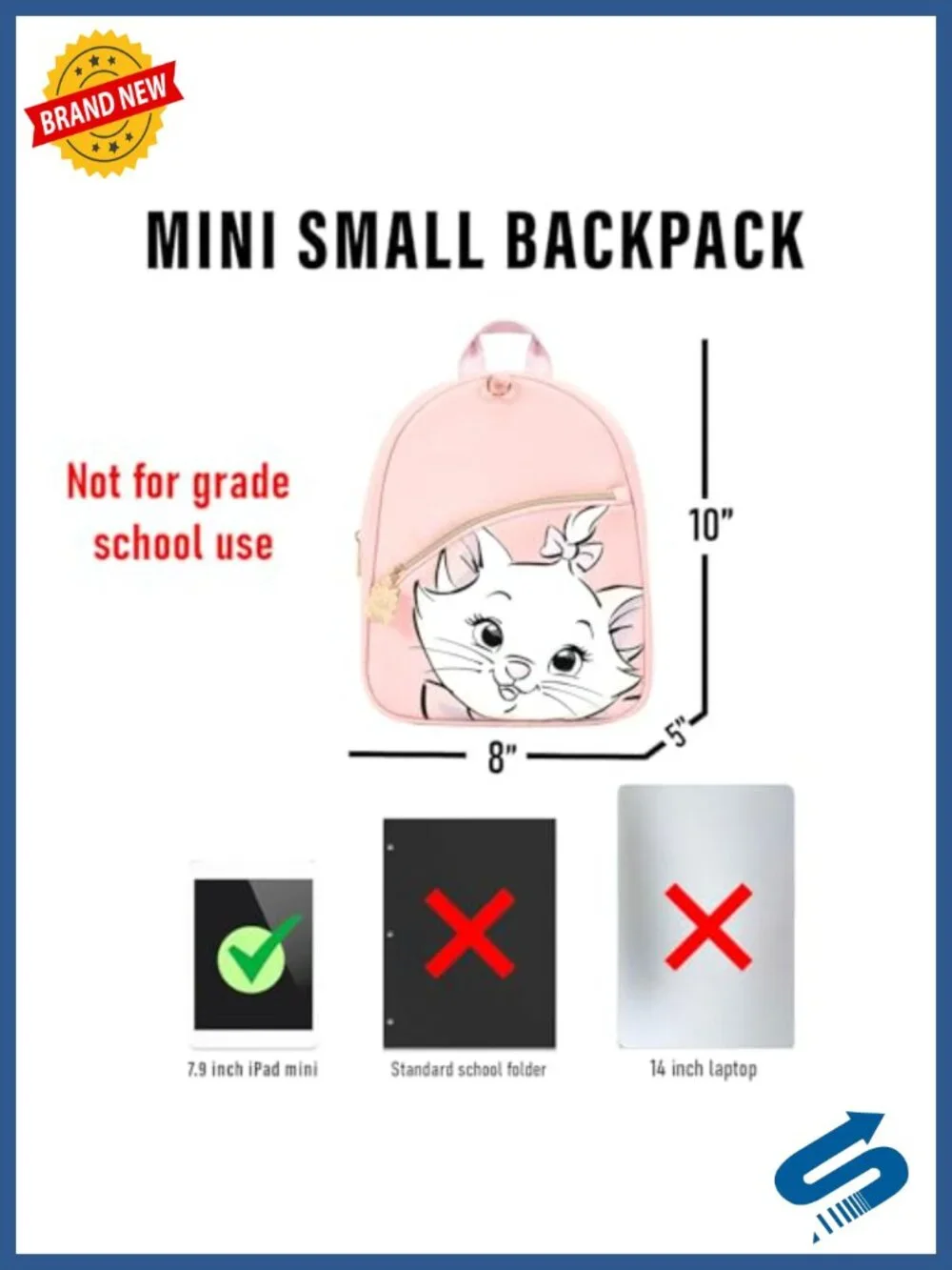 Faux Leather Mini Backpack with Adjustable Straps, Front Pocket & Button Bundle
